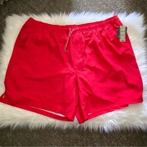 George Shorts Mens Size 2XL Red Pocket Draw String‎ Pull On New With Tags
